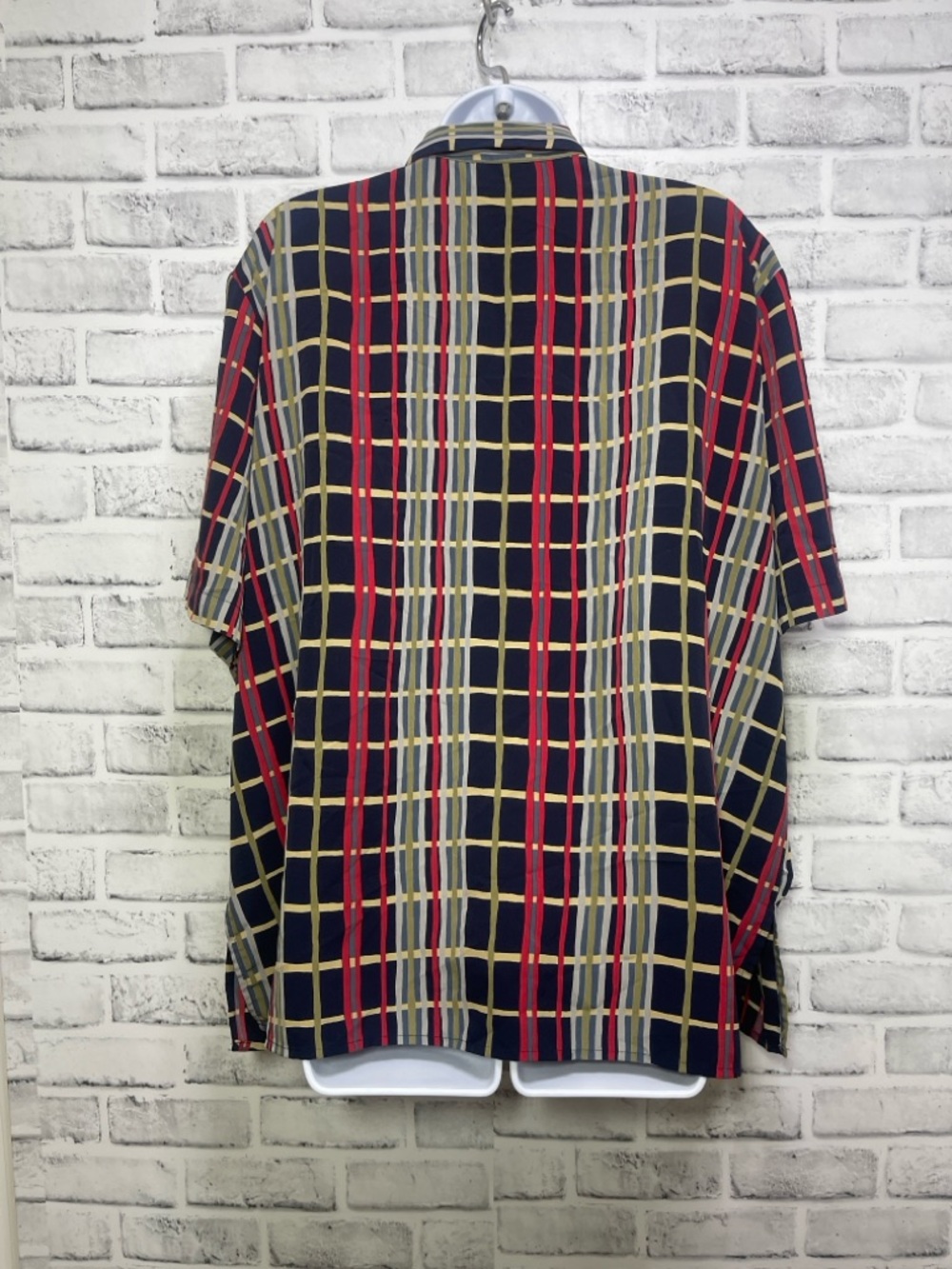 Notations Shell Buttons Grid Blouse - Picture 5 of 5